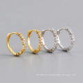 Fashion Women Jewelry S925 Sterling Silver Big Circle Wave Shape Hoop Earrings